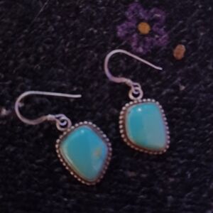 Turquoise earrings with. 925 silver